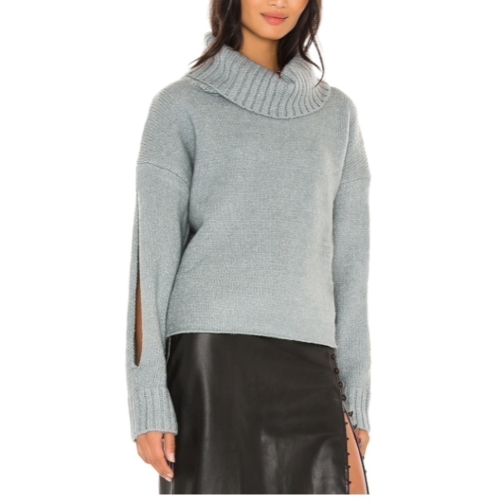 NWT Kendall & Kylie Mossy Sweater Grey - Picture 3 of 8